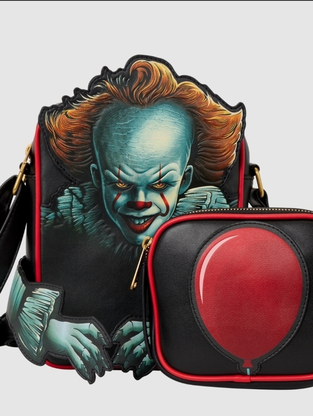 Loungefly IT Pennywise Crossbody Bag Coin Purse NWT Sold Out - Picture 4 of 8
